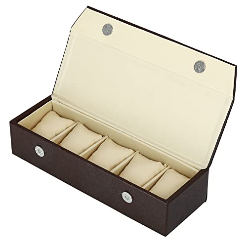 Hard Craft Watch Organizer Holder Jewelry Accessories Display Storage Case Watch Organiser Collection Box 5 Slots In PU Leather For Men Women (B0CZ7JZQ81) Amazon Price History, Amazon Price Tracker