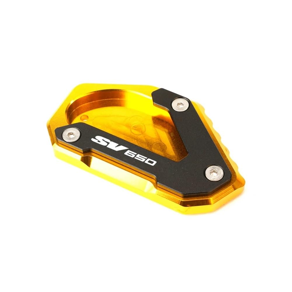 Cavalletto Moto Laterale Per Suz&uki SV650S SV650 S SV 650S 2003-2007 Moto Cavalletto Piede Cavalletto Laterale Estensione Pad Piastra Supporto Tappo Valvola Della Gomma(Combo-Black)