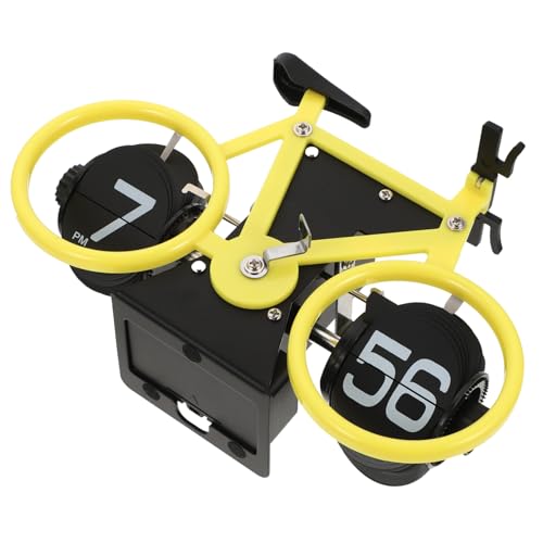 VICASKY Orologio Da Scrivania Flip Meccanico Bicicletta Vintage Design Retrò Creativo Decorazione Per Ufficio Casa Soggiorno