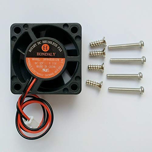 Reachon 40mm Fan 4020-40mm40mm20mm Dual Ball Bearing Cooling Fan,2pin,UL Certified,Long Life,High Speed (1 Pack)