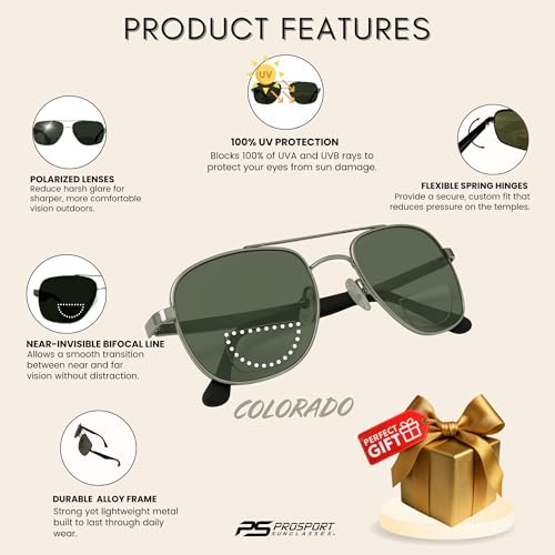 proSPORT Polarized Bifocal Reading Sunglasses for Men and Women. Near invisible line Reader Sunglasses. For Outdoor Reading, Driving and Sports4
