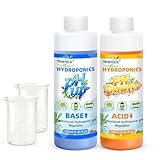 Yewhick Hydroponics pH Up & Down Control Kit (8.45oz/250ml) Accurate pH Adjustment for Hydroponics, Soil, and Aquaponics Systems