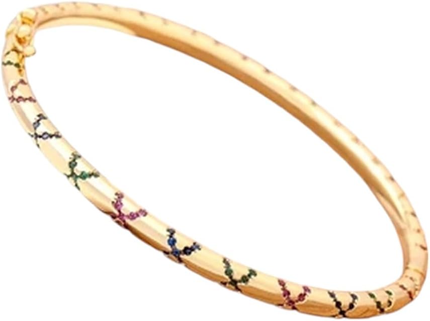 2025年 ラグジュアリー スタッカブル ステートメントバングル 女性用 ウェディング キュービックジルコニア クリスタル キュービ