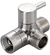 Little World Shower Arm Diverter Valve - 3 Way Shower Diverter Valve, G1/2 Solid Brass Shower Hea...