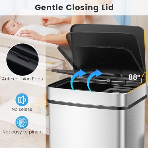 Caneca de basura para cocina con sensor de movimiento 19 gal miniatura 6