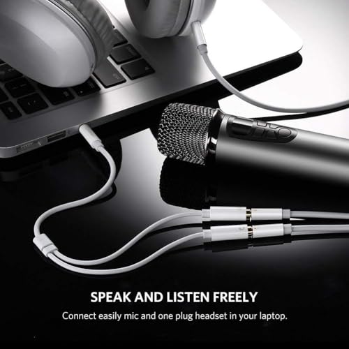 Image of 3.5mm Stereo TRRS 4 Pole Plug to 3.5mm Mic & Headset Female Jack Audio Adapter