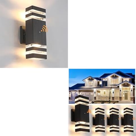 TEBLAMPUE 2-Layer Dusk to Dawn Up and Down Lights Outdoor 5 Pack Cover