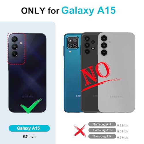 Kuafcase for Samsung A15 4G/5G Case with 4 Card Slots Magnetic Closure Kickstand Shockproof Protective Phone Case for Samsung Galaxy A15 - Black Kuafcase for Samsung A15 4G/5G Case with 4 Card Slots Magnetic Closure Kickstand Shockproof Protective Phone Case for Samsung Galaxy A15 - Black