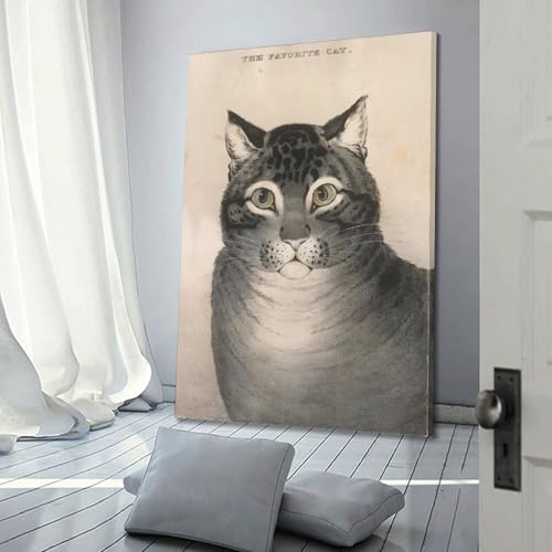 Chat préféré de Nathaniel Currier impression sur toile retro 50x75 cm - 3