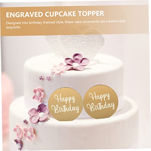 Tofficu 80 Pçs Cupcake Decoração De Bolo De Aniversário Espelho De Decoração De Bebê Espelho Para Be