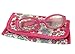 Sophia's Hot Pink Doll Eyeglasses with Plastic Oval Frame & Flower Print Fabric Case Accessory 2 Piece Set for 18