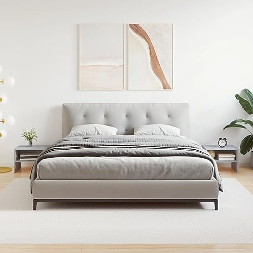 ZEYUAN Mesitas de Noche 2 uds contrachapada Gris Sonoma 40x30x30 cm, Mesillas De Noche Dormitorio, Mesa De Noche, Cabecero Y Mesitas, Mueble Recibidor Poco Fondo