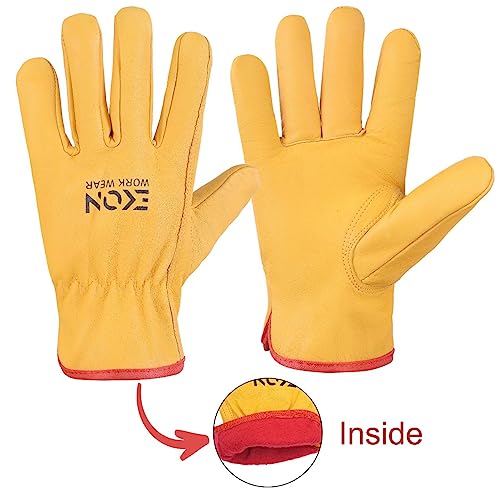 EKON Safety Work Gloves Unisex Leather Working, Lorry Driving, Truckers Gloves, Yard, Gardening - Image 4