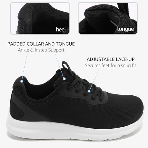 Image of Women Wide Toe Commute Walking Shoes Lace Up Size 6-11 US