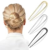 3 PCS French Hair Pins for Women - French Twist and Buns, Elegant Gold Hair Accessories