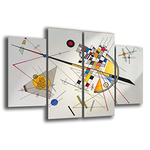✅ 🇮🇹 MISURA: quadro formato da 4 pezzi dimensione totale 120x70 centimetri ( 2 pezzi 30x50 cm + 2 pezzi 30x70 cm)