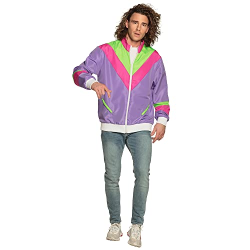 Boland - Kostüm für Erwachsene Trainingsjacke 80er Jahre mit Taschen, Faschingskostüm für Männder und Frauen, Retro Style, Gruppenkostüm, Mottoparty, Karneval Cover