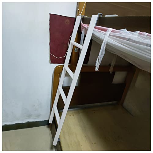 Échelle de lit superposée blanche 116 cm en métal à crochets - 2