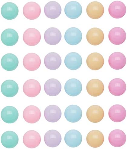 Amazon Basics BPA Free Crush-Proof Plastic Ball, Pit Balls with Storage Bag, Toddlers Kids 12+ Months, Pack of 400 Balls, 6 Pastel Colors - 4