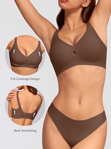 Image of LUCKMEEY Bras for Women No Underwire Wireless Bras - Seamless Push Up Full Coverage Bralettes Comfortable Everyday Bra