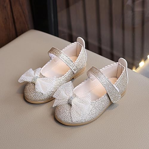 Girls Dress Mary Jane Shoes Girl Bow Ballet Lightweight Soft Sole Flat Back to School Princess Wedding Shoes3