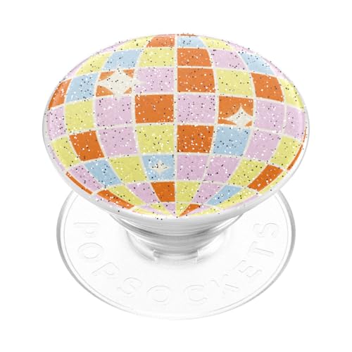 Image of PopSockets: Phone Grip with Expanding Kickstand with Interchangeable Top for Smartphones and Tablets - Retro Disco