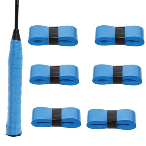 EupHHonycs 6 PCS Dry Tennis Overgrip Tapes, Tennis Racket Grip Tapes, Precut and Dry Feel Tennises Grip, Non-Slip Ultra Absorbent Anti-Slip Precut Grips Tape for Badminton, Fishing, Bicycle