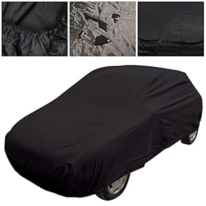 MP Essential Indoor & Outdoor All Season Water Resistant & Breathable Full Car Cover – BLACK (Small – L 160″ x W 65″ x H 47″)