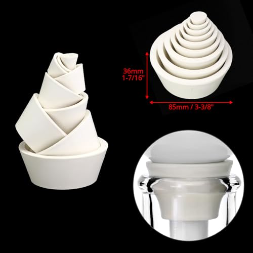 image for QWORK 1000ML Buchner Funnel Kit Filter Flask Set, 1L Vacuum Flask 80mm