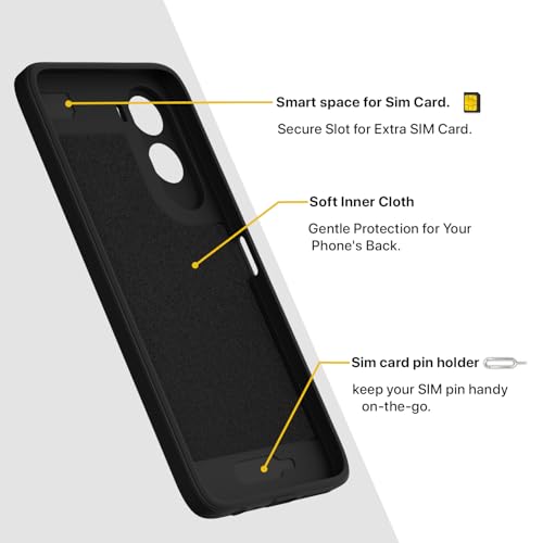 Image of Pikkme Back Cover for Mi Redmi A7 Pro /Poco C85x 5G Soft Matte Silicone Mag-Safe Design (Mag-Safe Not Support) Camera Protection | Slim Fit Bumper Cover (Black)