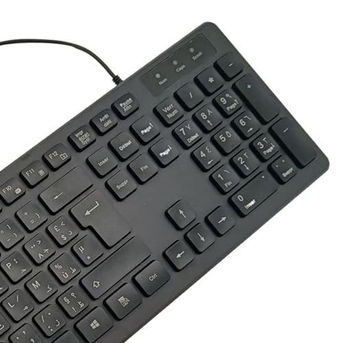Clavier filaire AZERTY résistant en PP noir pour éliminer les pannes de pile - 3