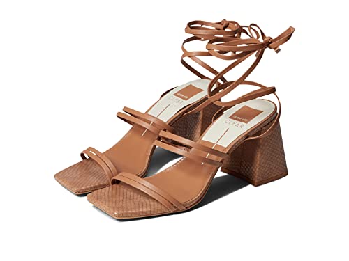 Dolce Vita Womens Paxx Faux Leather Lace-Up Heels Brown 8.5 Medium (B,M)