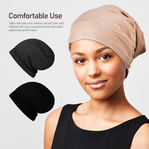 Bonnet en satin de nuit pour un sommeil confortable