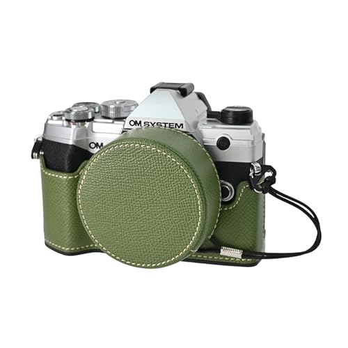 Protection appareil photo Olympus OM-5 et E-M5 III étui vert avec bouchon - 4