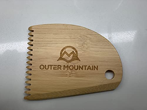 Outer Mountain Surfboard Wax Comb - Bamboo Surfboard Wax Scraper & Surf Wax Remover - Surfer Gift #TOP2