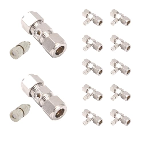 Atomizador 3/8inQC de metal con control de gota fina y orificio calibrado de 10 unidades