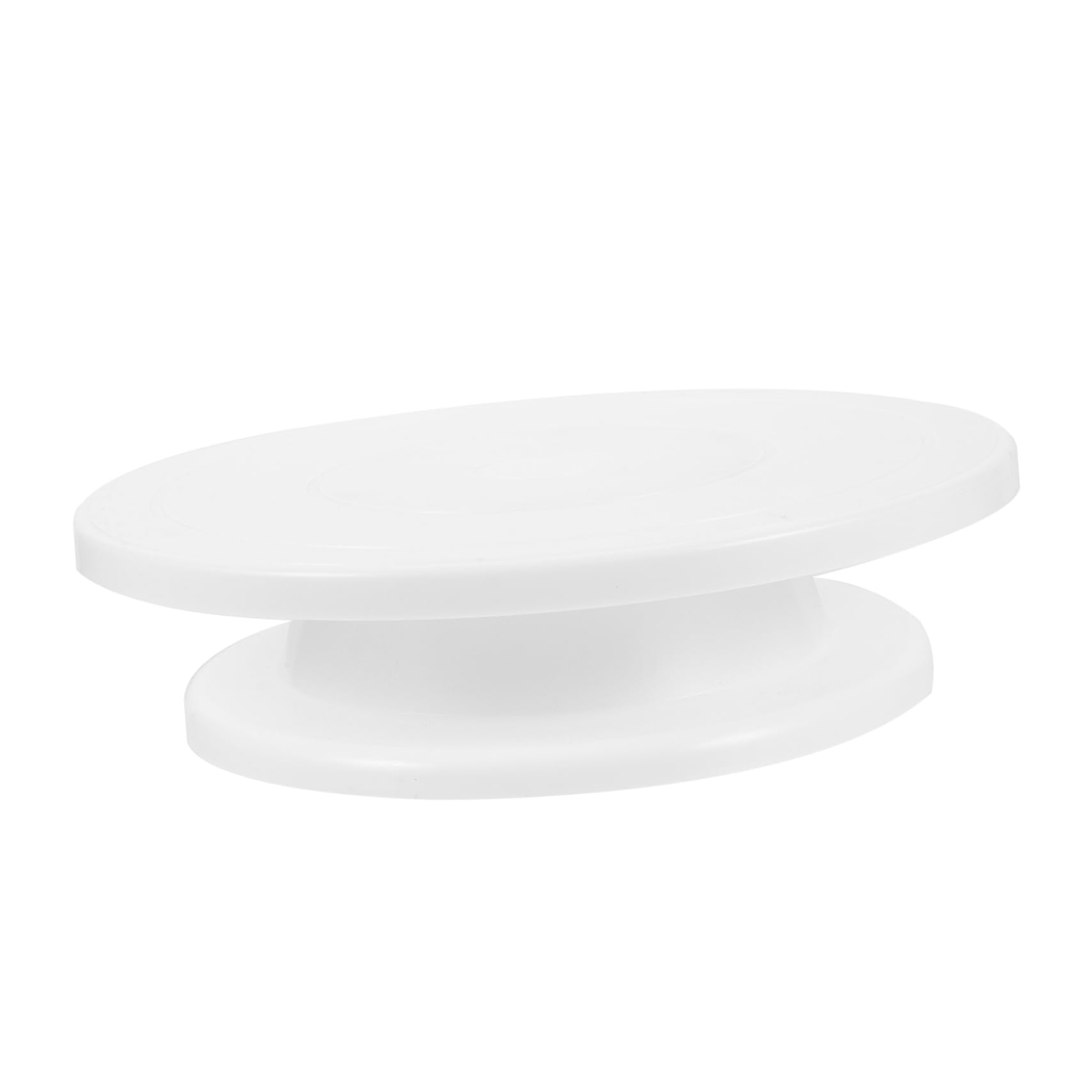 Sosoport Piatto Girevole per Torte in Plastica PP Bianco Rotondo