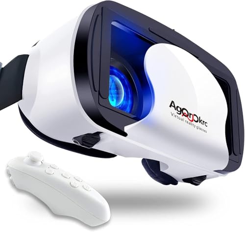 Casque VR, Casque Réalité 3D Virtuelle, Qualité d'image 2K HD & Lumière Anti-Bleue-Casque de Réalité Virtuelle pour Jeux et Films,Casque VR Compatible...