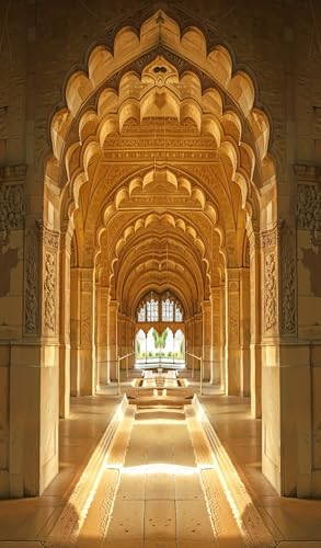 Image of Backdropon Interior Palace Architecture Vintage Art Photography Backdrops Curtain Cloth Birthday Background Seamless Photo Booth Prop Backdrop Size 8Feet Height & 5Feet Width (8 * 5)