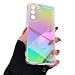 Rnrieyta Miagon Bunt Laserhülle für Samsung Galaxy Note 20,Regenbogen Laser Handyhülle Schillernde Durchsichtig Bling Glitzer Holografisch Hart PC Hülle Schutzhülle für Mädchen Frauen
