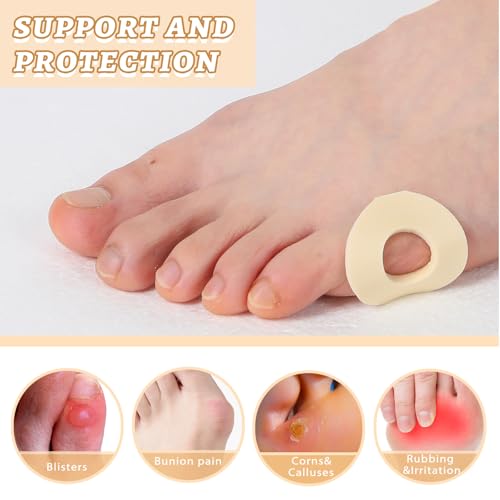 Image of Threlaco 120 Count Soft Foam Callus Cushions Round Corn Cushions Pads Water Resistant Self Stick Adhesive Callus Pad for Bottom of Foot Protect Corn from Rubbing and Friction for Men Women Foot Care