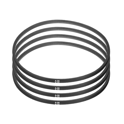 Image of uxcell 4pcs A35 or 4L370 Classic Wrapped Rubber V-Belt, 35 inch(889mm) Inside Circumference, A Profile V Belt