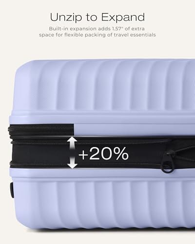 Image of Coolife Luggage Carry-On, Lightweight PC Hardside Suitcase, 20-Inch, Black | Expandable Carry-On, Dual Spinner Wheels, TSA-Approved Lock, Upgraded PC Hardshell, Durable Travel Suitcase