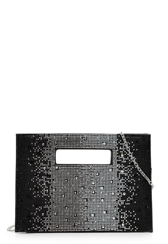 Bolso de noche con pedrería strass Tamaris TAS Amalia, elegancia bicolor y brillo sofisticado