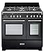 De Longhi MEM 965T NN ED | Cucina a Gas 5 Fuochi + 2 Forni Elettrici Ventilati, 90x60 cm, colore Antracite, Linea Mastercook