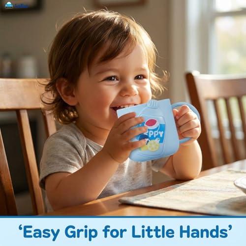 Image of FunBlast Milk Mug for Kids - 320 Ml; Unbreakable Mug for Kids, Milk Mugs for Kids Unbreakable - Milk Drinking Cup for Kids (SkyBlue)