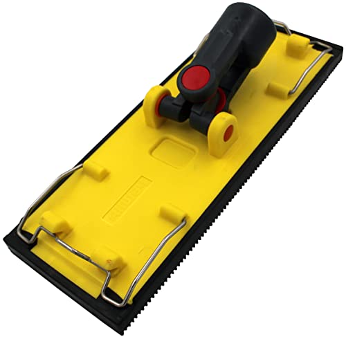 Image of ALLWAY UPS Drywall Pole Sander Head with Stainless Steel Clips | Heavy-Duty, Threaded Pole Socket