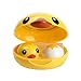 Hot Sale! AMA(TM) Cute Duck Popular Mini Contact Lens Case Box Travel Kit Easy Carry Mirror Container (Yellow)