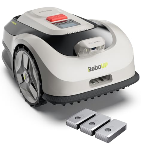 RoboUP Raccoon 2 SE Wire Free Robot Mower with 24Pcs Blades for 0.15 Acre