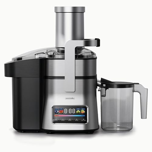 Arendo - Edelstahl Entsafter mit Display - für Obst und Gemüse...